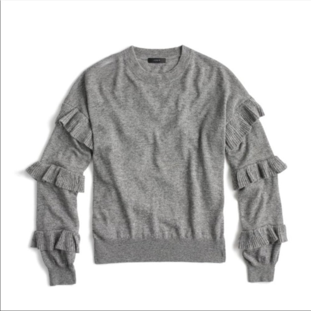 J. Crew Ruffle Sleeve Sweater